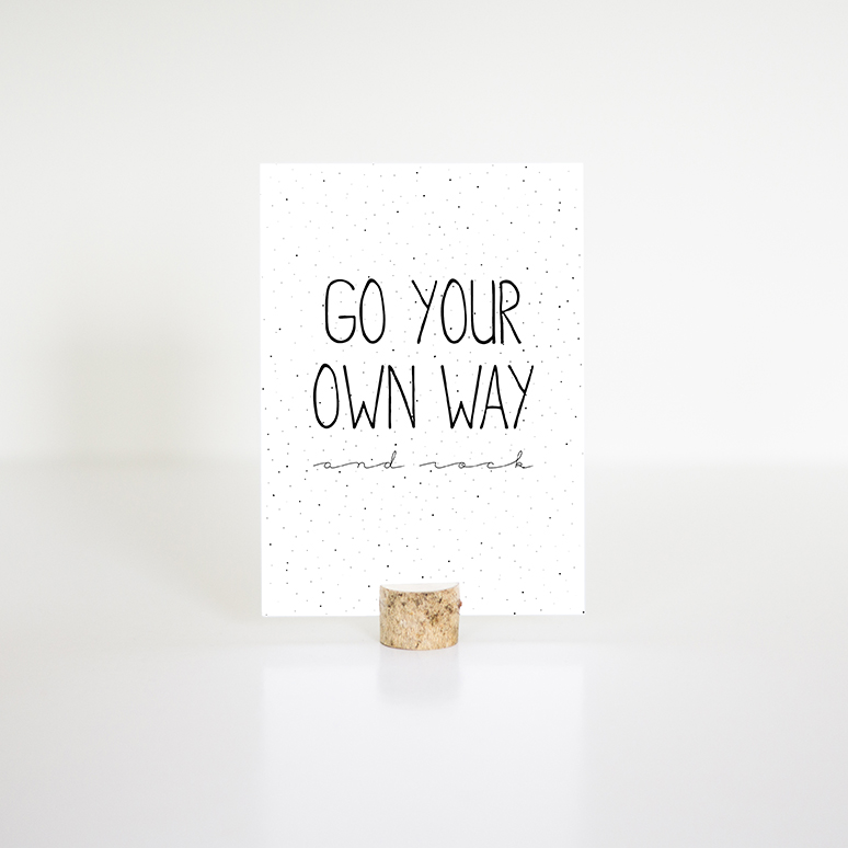 Kaart A6 - Go your own way 1