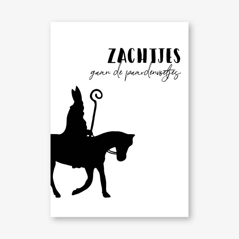 Poster Sinterklaas - Zachtjes gaan de paardenvoetjes (printable) 1
