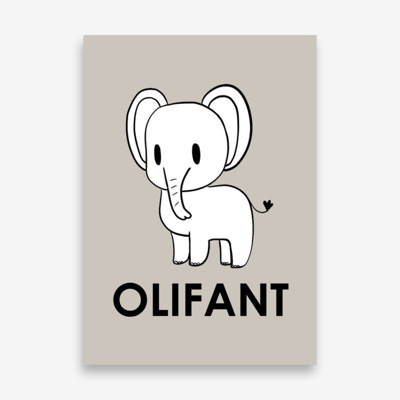 Kinderkamer_poster_olifant
