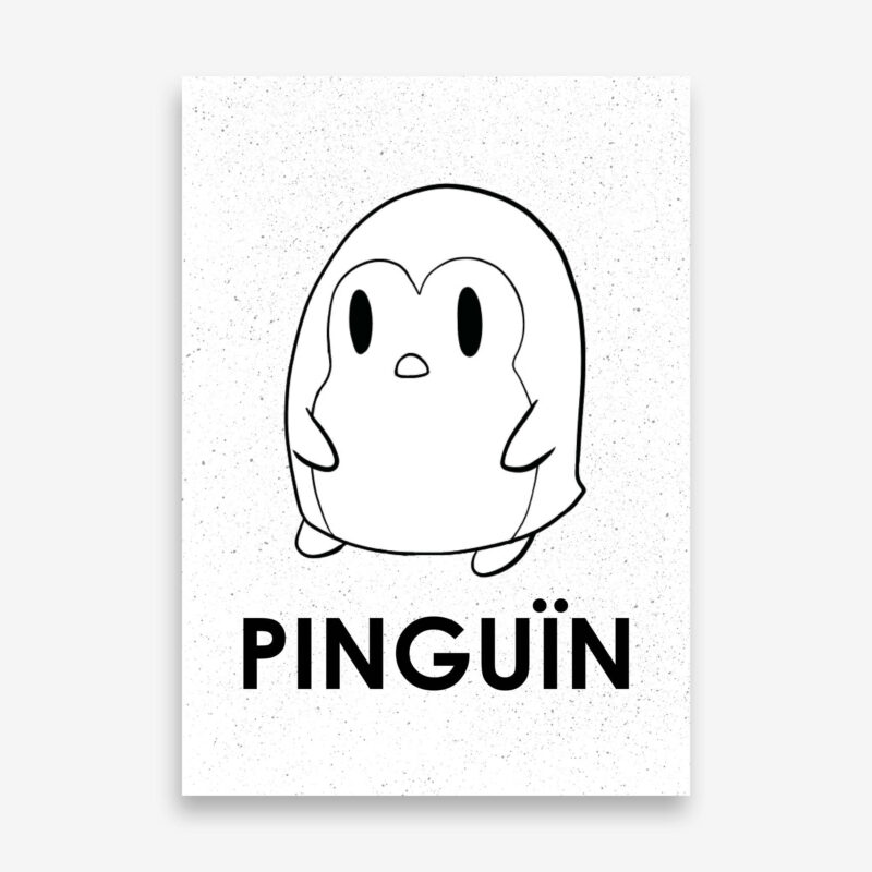 Kinderkamer_poster_pinguin