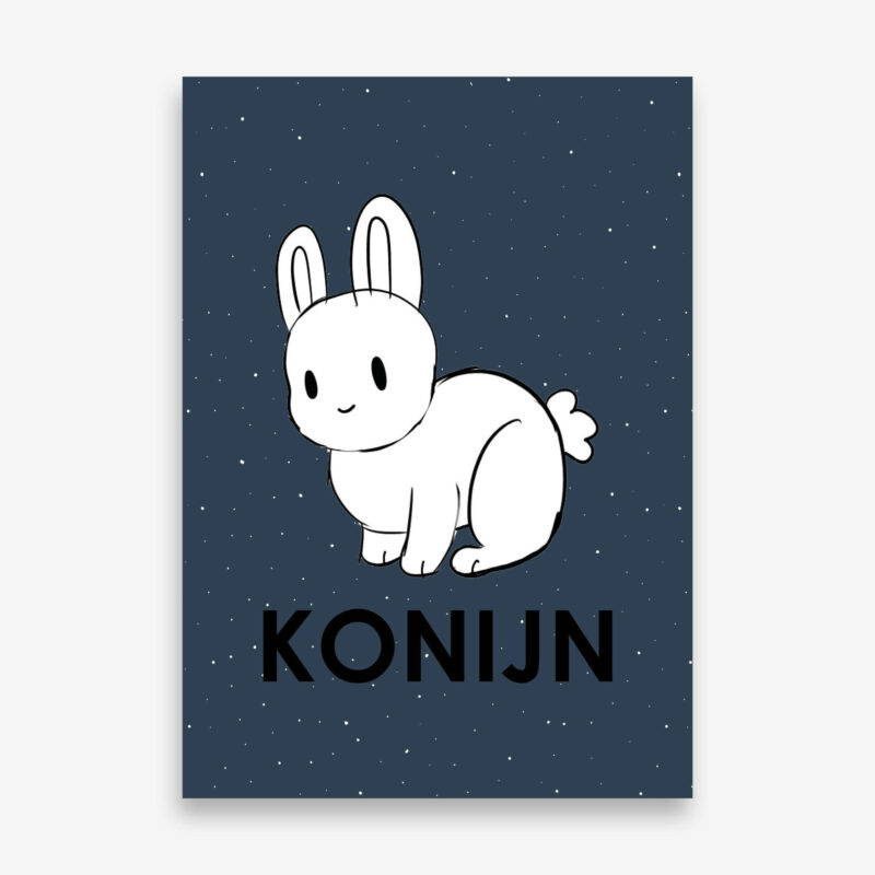 Kinderkamer_poster_konijn